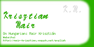 krisztian mair business card